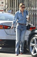 ELLEN POMPEO in Double Denim at McConnell