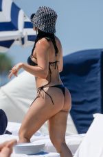 EMERAUDE TOUBIA in Bikini at a Beach in Miami 06/14/2023
