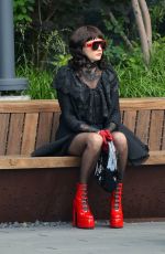 EMMA ROBERTS and CARA DELEVINGNE on the Set of American Horror Story 06/02/2023