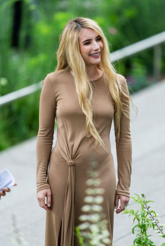 EMMA ROBERTS on the Set of American Horror Story in New York 06/19/2023