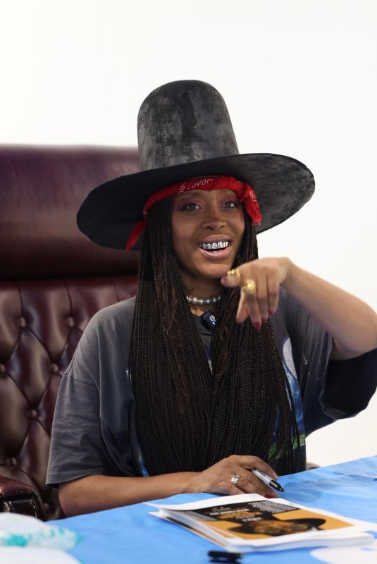 ERYKAH BADU at a Meet and Greet in Sacramento 06/19/2023