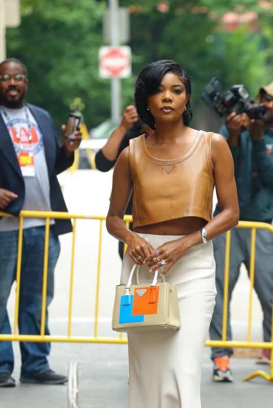 GABRIELLE UNION Arrives at The View Studios in New York 06/14/2023