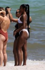 GABRIELLE UNION in a White Bikini at a Beach in Miami 06/15/2023