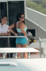 GEORGINA RODRIGUEZ and Cristiano Ronaldo at a Yacht in Sardinia 06/28/2023
