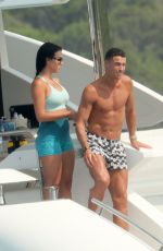 GEORGINA RODRIGUEZ and Cristiano Ronaldo at a Yacht in Sardinia 06/28/2023