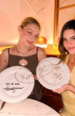 GIGI HADID and KENDALL JENNER at Siena Restaurant in Paris 06/26/2023