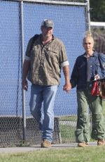 GWEN STEFANI and Blake Shelton Share a Kiss on Football Field in Los Angeles 06/04/2023