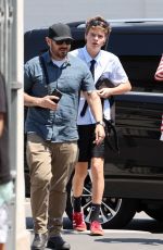 GWYNETH PALTROW Out fopr Lunch with Her Former Husband, Chris Martin and son Moses at Bar Luce in Milan 06/26/2023