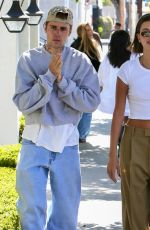 HAILEY and Justin BIEBER Leaves Great White in West Hollywood 06/24/2023