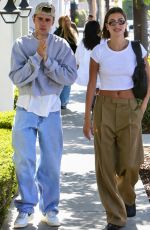 HAILEY and Justin BIEBER Leaves Great White in West Hollywood 06/24/2023