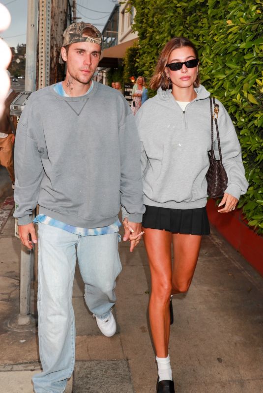 HAILEY and Justin BIEBER Out for Dinner at Giorgio Baldi in Santa Monica 06/29/2023