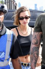 HAILEY BIEBER Takes a Helicopter Out of Manhattan 06/18/2023
