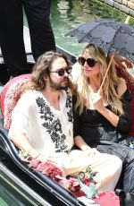 HEIDI KLUM and Tom Kaulitz at a Gondola Ride in Venice 06/20/2023