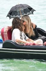 HEIDI KLUM and Tom Kaulitz at a Gondola Ride in Venice 06/20/2023