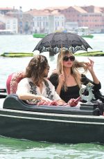 HEIDI KLUM and Tom Kaulitz at a Gondola Ride in Venice 06/20/2023