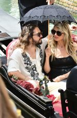 HEIDI KLUM and Tom Kaulitz at a Gondola Ride in Venice 06/20/2023