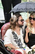 HEIDI KLUM and Tom Kaulitz at a Gondola Ride in Venice 06/20/2023
