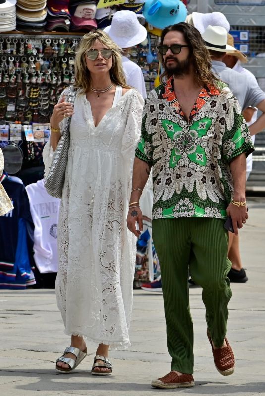 HEIDI KLUM and Tom Kaulitz Out in Venice 06/23/2023