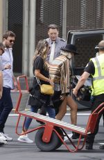 HOLLY WILLOGHBY Out with Husband and Friends Catching a Helicopter to Glastonbury 06/23/2023