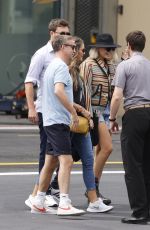 HOLLY WILLOGHBY Out with Husband and Friends Catching a Helicopter to Glastonbury 06/23/2023