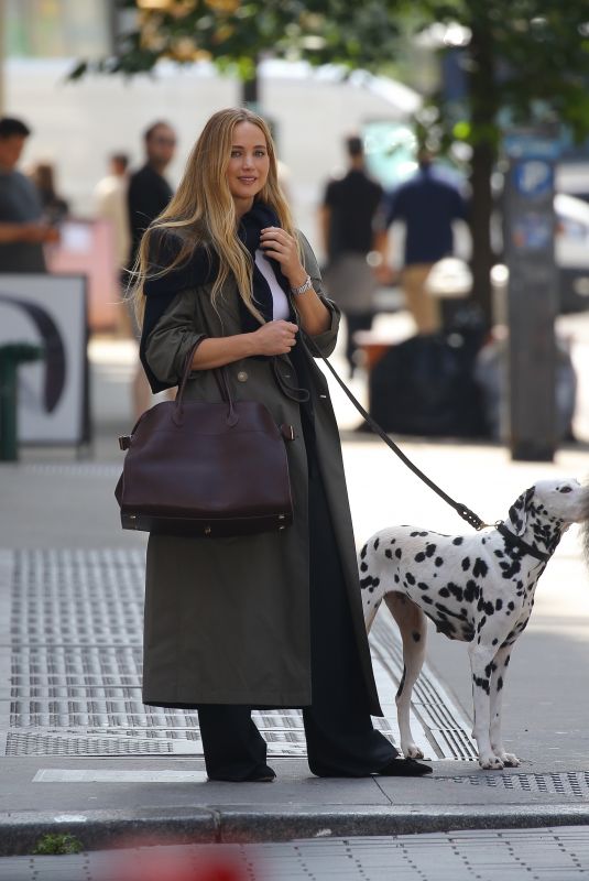 JENNIFER LAWRENCE on the Set of Dior Commercial in New York 06/28/2023