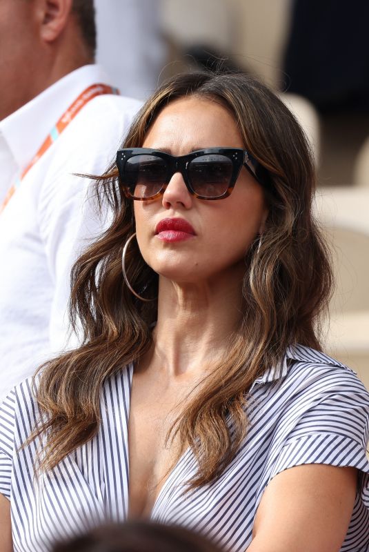 JESSICA ALBA at French Open 2023 at Roland Garros in Paris 06/10/2023