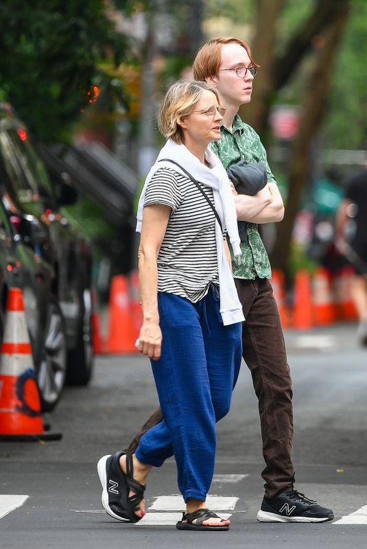 JODIE FOSTER Out with Her Son Kit in New York 06/18/2023