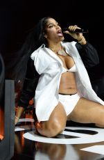 JOSELINE HERNANDEZ Performs at Floyd Mayweather vs John Gotti III fight at The FLA Live Arena in Sunrise 06/11/2023