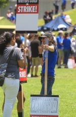 JUSTINE BATEMAN at WGA Strike Rally in Los Angeles 06/21/2023