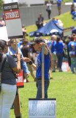 JUSTINE BATEMAN at WGA Strike Rally in Los Angeles 06/21/2023