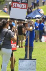 JUSTINE BATEMAN at WGA Strike Rally in Los Angeles 06/21/2023