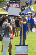 JUSTINE BATEMAN at WGA Strike Rally in Los Angeles 06/21/2023