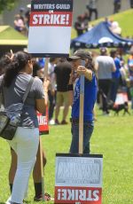 JUSTINE BATEMAN at WGA Strike Rally in Los Angeles 06/21/2023