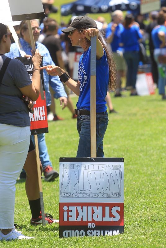 JUSTINE BATEMAN at WGA Strike Rally in Los Angeles 06/21/2023