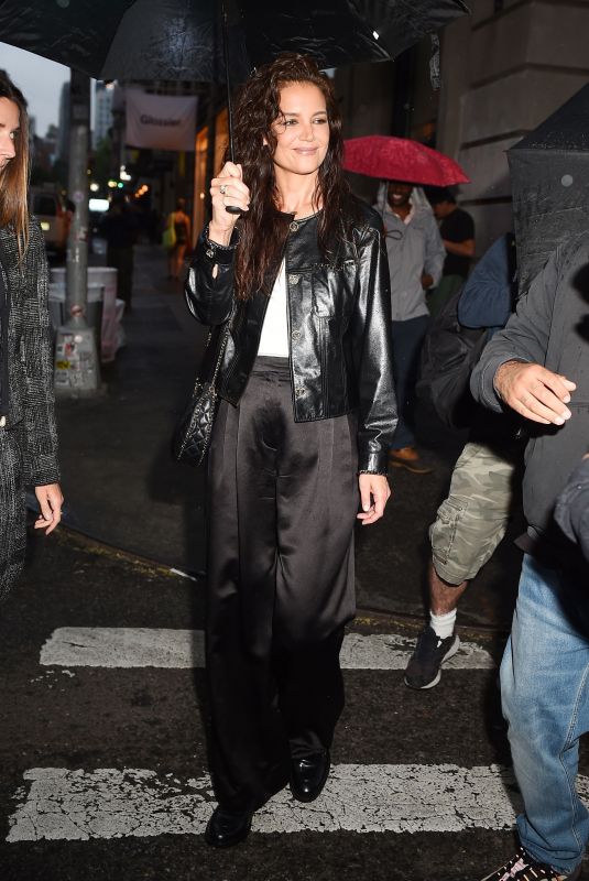 KATIE HOLMES Heafding to Chanel Tribeca Film Festival Artists Dinner at Balthazar in New York 06/12/2023
