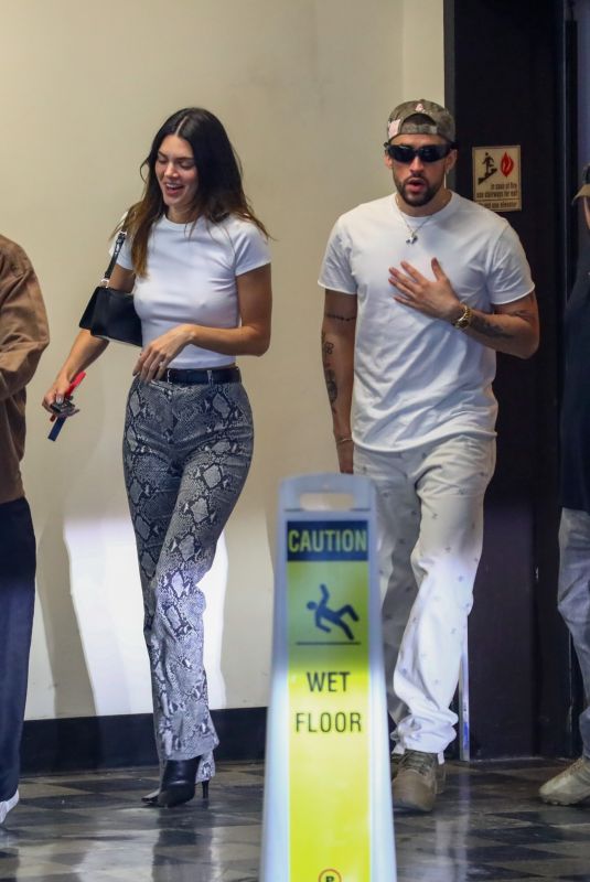 KENDALL JENNER and Bad Bunny with Friend at Dinner in Los Angeles 06/20/2023