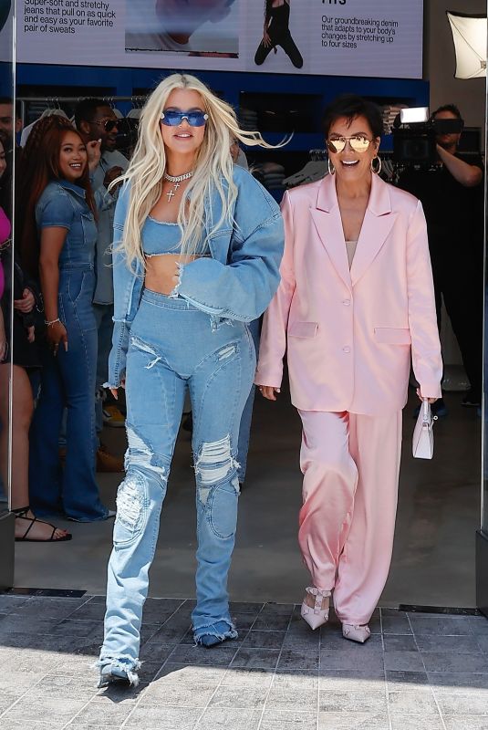 KHLOE KARDASHIAN and KRIS JENNER at Her First Good American Store in Santa Monica 06/23/2023