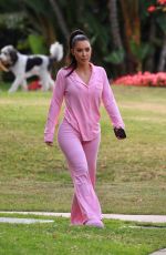KIM KARDASHIAN Out for a Barbie Themed Pajama Birthday Party in Beverly Hills 06/14/2023