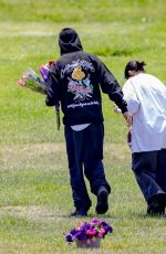 KOURTNEY KARDASHIAN and Travis Barker at a Memorial Service for Travis