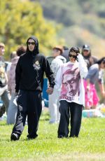 KOURTNEY KARDASHIAN and Travis Barker at a Memorial Service for Travis