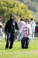 KOURTNEY KARDASHIAN and Travis Barker at a Memorial Service for Travis