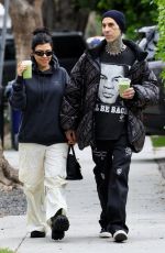 KOURTNEY KARDASHIAN and Travis Barker Out in West Hollywood 05/31/2023