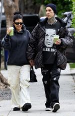 KOURTNEY KARDASHIAN and Travis Barker Out in West Hollywood 05/31/2023