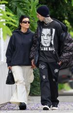 KOURTNEY KARDASHIAN and Travis Barker Out in West Hollywood 05/31/2023