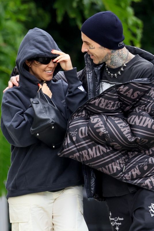 KOURTNEY KARDASHIAN and Travis Barker Out in West Hollywood 05/31/2023