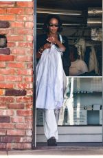 LAURA HARRIER Picking Up Some lLaundry at a Dry Cleaners in Los Feliz 06/03/2023