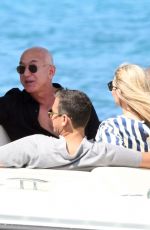 LAUREN SANCHEZ and Jeff Bezos with Friends in Sardinia in Porto Cervo 06/23/2023