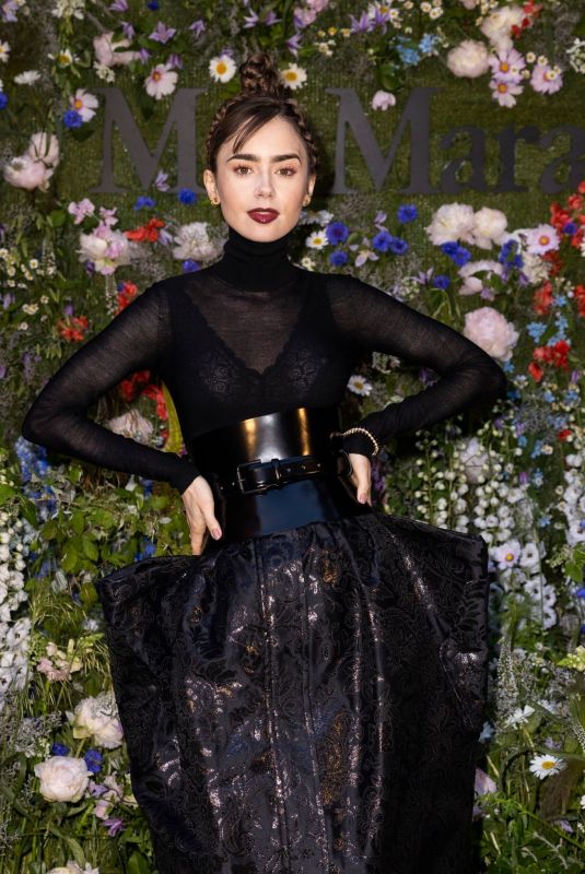 LILY COLLINS at Max Mara Fashion Show in Stockholm 06/11/2023
