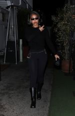 LORI HARVEY Leaves Giorgio Baldi in Santa Monica 06/10/2023