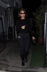 LORI HARVEY Leaves Giorgio Baldi in Santa Monica 06/10/2023